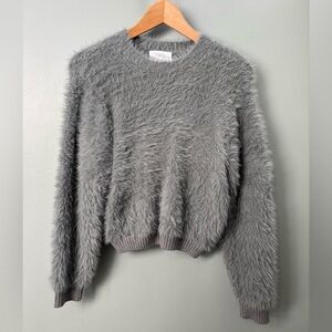 Zara Gray Fuzzy Sweater girls 11-12